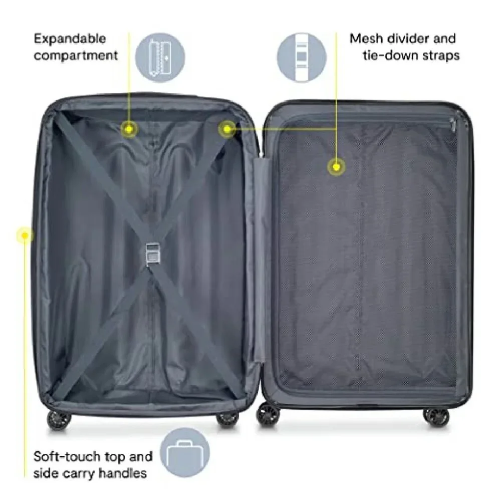 21-Inch Hardside Carry-On Luggage with Spinner Wheels & TSA Lock